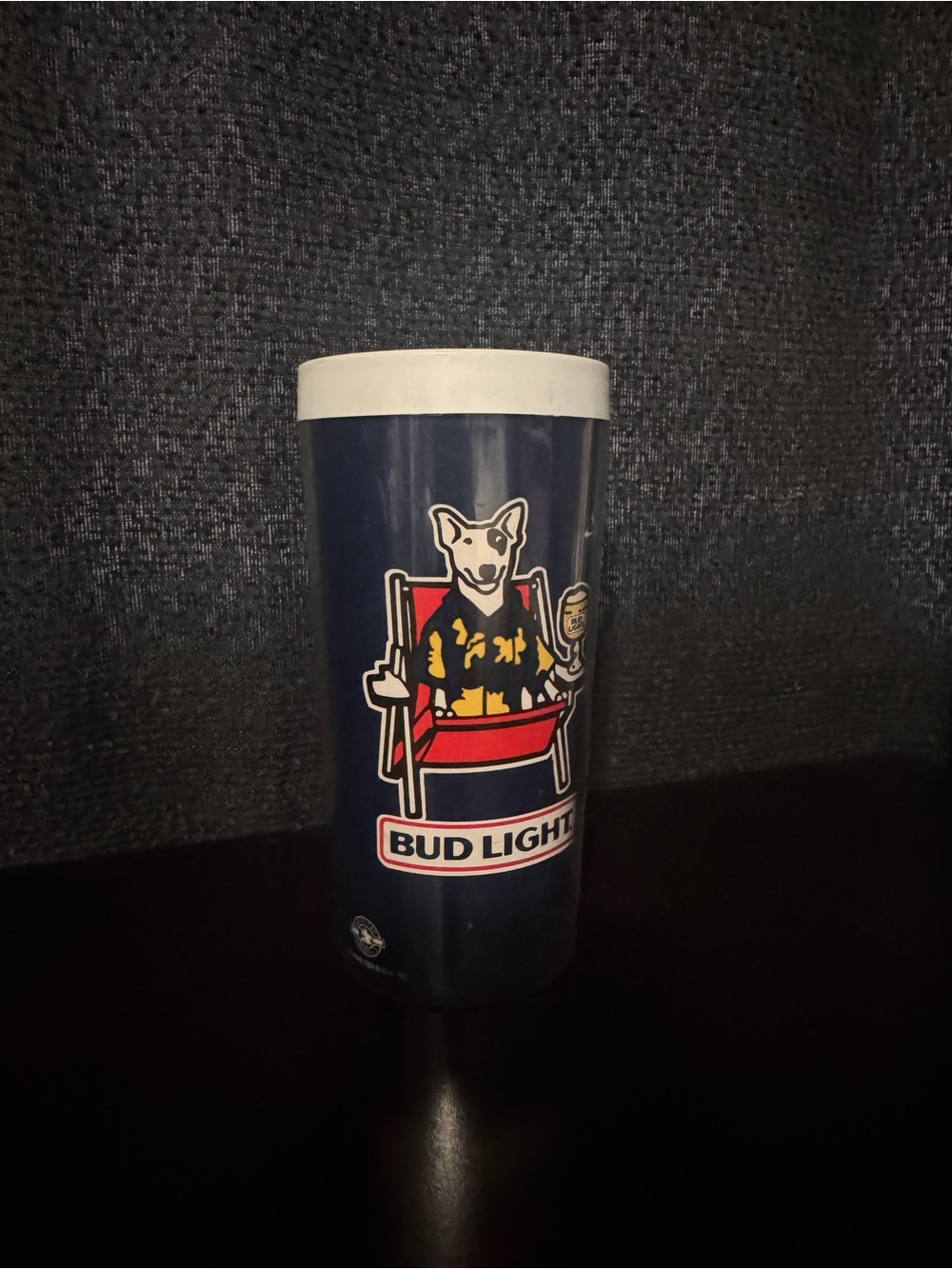 Vintage Bud Light Spuds Mackenzie 1986 Plastic Tumbler Cup Thermo Serv USA